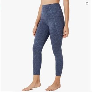 JoyLab Women's High-Rise Brushed Jersey 7/8 Leggings in Slate Blue Heather Sz M